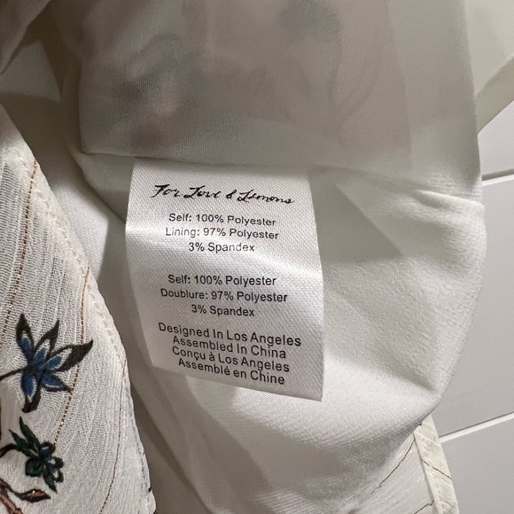 NWT For Love and Lemons white floral midi Romy skirt - Picture 7 of 8